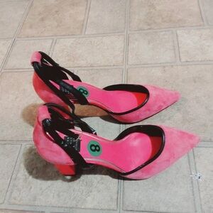 White House Black Market Pink and Black Heels
